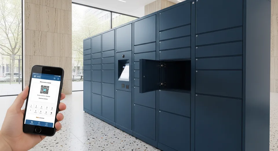 Imagem ilustrativa sobre lockers inteligentes em universidades: biblioteca, laboratórios e correspondências